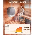 4 5kw Stainless Steel Sauna Heater For Wet And Dry Use With Built-in Controller