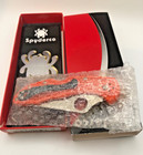 Spyderco Delica 4 Orange Lightweight Flat Ground Plain Edge C11fpor