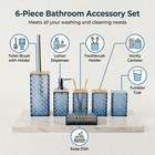 Blue Bathroom Accessory Set  6 Pcs Blue Bathroom Accessories Set  Soap Dispen   