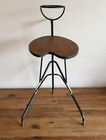 Danish Mid Century Modern Mcm Teak Metal Frame Planter Stand Table Magazine Rack