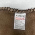 Nattou White Brown Embroidered Bear Baby Blanket Stitched Edge Lovey Security 