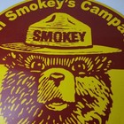 Vintage Smokey Bear Sign - Prevent Wildfires Prevention Porcelain Gas Sign