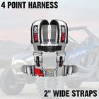 Pair Of 4 Point Harnesses 2  W bypass Plug Rzr 900 Xp1000 Pro Xp Turbo S Silver