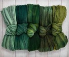 Hand Dyed Superfine Merino Tencel Roving For Spinning And Felting  5oz  Green   