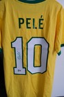 Pele Signed Vintage Brazil Fc Home Soccer Jersey  10 With Beckett Coa