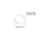 Open Jump Rings 8mm Colorful O-ring Connectors White 200pcs