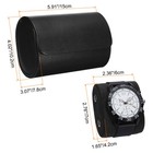 Watch Roll Travel Case 2 Slot Portable Leather Watch Cases Black 