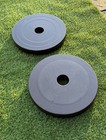 Vintage 1950s Pair Of Lathed York Barbell Deep Dish 25 Lb Olympic Weight Plates