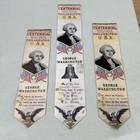  3 Lot  1876 Centennial Commemorative Silk Ribbon George Washington Stevensgraph