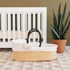 Plum sparrow Natural African Moses Basket Black Handle