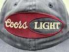 Coors Light Beer Blue Jean Adjustable Embroidered Logo Baseball Hat Cap Vintage
