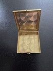 Vintage Brass Pill Box Enamel Asian Japanese Geisha Figure 
