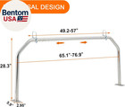 Stainless Steel Pickup Rack With Adjustable Anchors  2 Bars  800lb Load-capacity