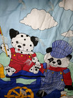 Baby Crib Quilt Blanket Vintage Train Animals Primary Colors 48  X 56 