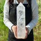 5 8lb Natural Clear Quartz Obelisk Crystal Wand Point Healing C3067