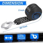 2  X 20ft Boat Winch Strap With Hook  10000 Lbs Boat 2inx20ft With 1 Hook Black
