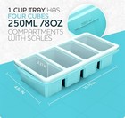 Silicone Freezer Tray With Lid 2 Pack - 1 Cup Portion Soup   Meal Prep Molds