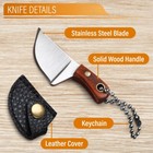 5x Damascus Butcher Pocket Knife Cleaver Worlds Smallest Mini Keychain Gifts Usa