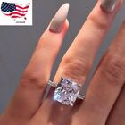 Sunshine Women Jewelry 925 Silver Ring Cubic Zircon Wedding Ring Sz 6-10