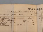 Rare Fl History 1855 Ocala To Palatka  pilatka  Way-bil  Document Dec 5  1855