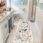 2x6 Washable Hallway Runner Rug  Floral Kitchen Rugs With Non-slip Backing Vi   