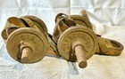 Cast Iron Weight Boot Dumbbells Weider Shoe Strength Training Exercise 40 s Vtg