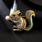 Women Creative Pearl Brooch Corsage Animal Clothing Lapel Pins Jewelry Gift