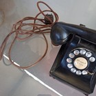 Vintage 1940s Western Electric 302 10 41 Black Rotary Dial Desk Table Telephone