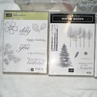 Mixed Stamp Set Lot Mounted unmounted Rubber  11 Embossing Folders