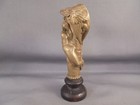 Antique Small Bronze Sculpture Nude Woman W Dragon Wood Base 4 