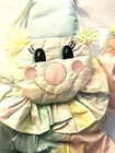 Nursery Clown Wall Hanging Puffy Pastel Color Child Decor Carousel Vtg 80   s