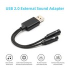 Usb To Dual 3 5mm Audio Jack Adapter Micsupported Headphone Adapter For Two Head