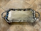 Vtg Leonard Silver Plate 26    Long Rectangular Footed Tray With Handles