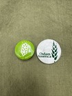 2x Vintage Oxfam America Wheat Stock Button Pin Advertising Lapel Hat Pin