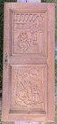 Vintage Teak Double Door Carved Cabinet Doors 42  X 19 
