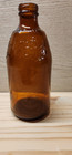 Vintage Anheuser Busch Amber Brown Empty Glass Beer Bottle 6  Embossed A Eagle