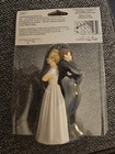 Vintage 2003 Humorous Groom  Bride Wedding Cake Topper Wilton Comical Brand New