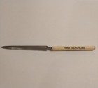 Antique Pre 1920 Advertising Letter Opener With Bakelite Handle   Metal Blade