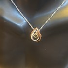 New Fine Jewelry Live Love And Hope Tri Color Floating Necklace