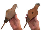 Vintage Wood Fireplace Leather Bellows Brass Fire Bellow Antique Hand Blower Old