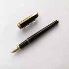 St Dupont Olympio Black Lacquer   Gold Plated  Fountain Pen