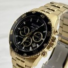 Bulova Marine Star 98b406 Chronograph Quartz Men s Watch Black Dial 41 5mm