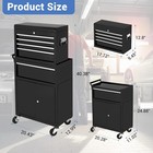 5-drawers Rolling Tool Chest On Wheels Lockable Metal Toolbox Organizer Cabinet