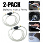2x Siphon Pump Gas Transfer Gasoline Siphone Hose Oil Water Fuel Transfer Hand