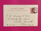 Antique 1904 Gb Postcard To Usa  Edvii Stamp Sc 128
