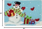 Jellybean Waving Snowman Accent Rug 20x30 Washable Indoor Outdoor