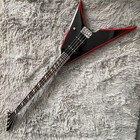 Electric Bass Guitar Black Red 4 String Mahogany Body Solid Body Factory