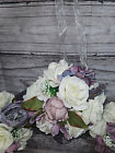 5 Wedding Table Centerpieces  Floral Reception Centerpiece vintage Style  Purple