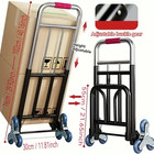 240 Lbs Stair Climbing Cart Heavy Duty Folding Hand Truck Dolly 6 Wheels   Ropes