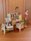 1945 Unique Art Li   l Abner Dogpatch Band Tin Litho Wind Up Toy Working Vintage